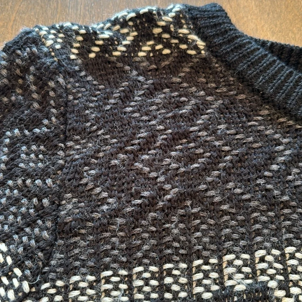 J. Crew Geometric Print Wool Blend Sweater Size XS